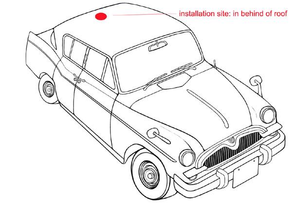 0.3Mのステッカー、SMAのオス・コネクタが付いている黒AM FM車GPSのアンテナ