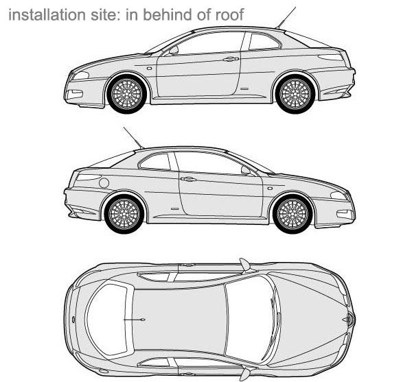 黒いプラスチック車の空気の装飾はUinversal車、カー ラジオのアンテナに合いました